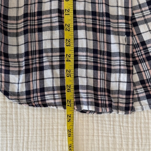 William Rast Checkered Button Down Shirt - Navy and White - Picture 10 of 10